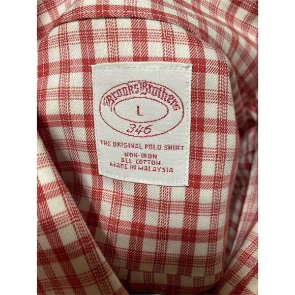 Brooks Brothers 346 Men's Rose Plaid Long Sleeve Button Down Shirt Size Large - Picture 3 of 4